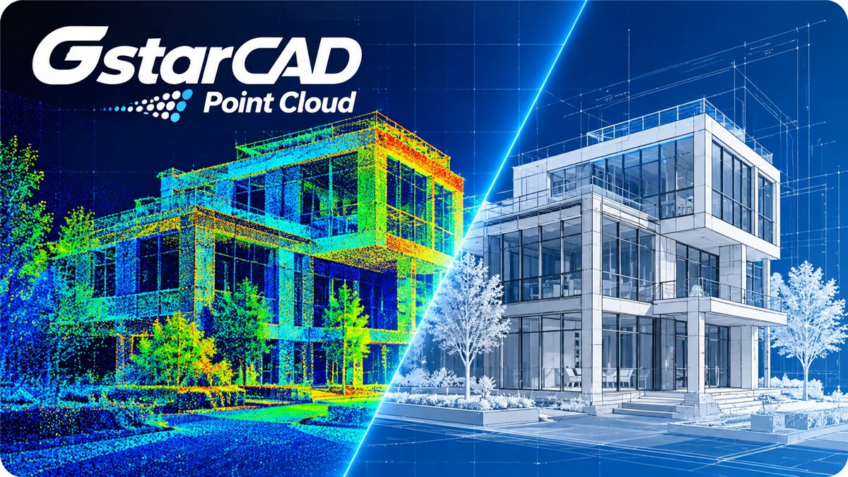 GstarCAD Point Cloud, nubes de puntos en CAD